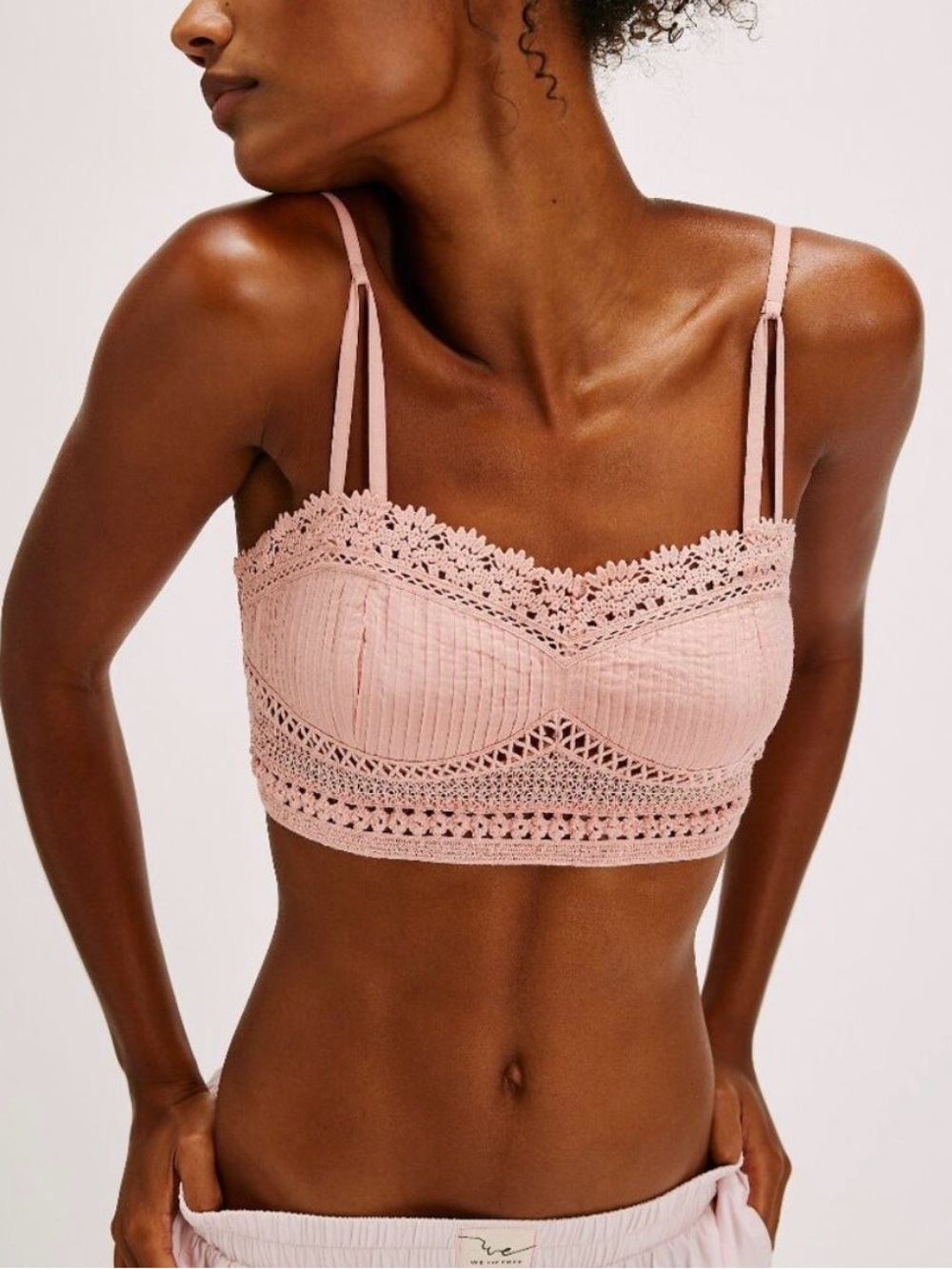 Free People Crochet Lace Bralette - Light Pink